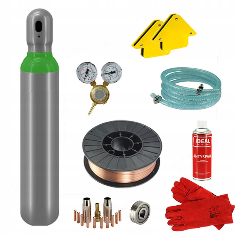 zestaw do pmig200 zestaw 6 ideal spawarka zestaw do spawania przyłbica do spawnia 510g ideal