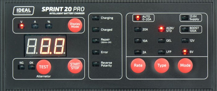 panel sterowania sprint 20 pro